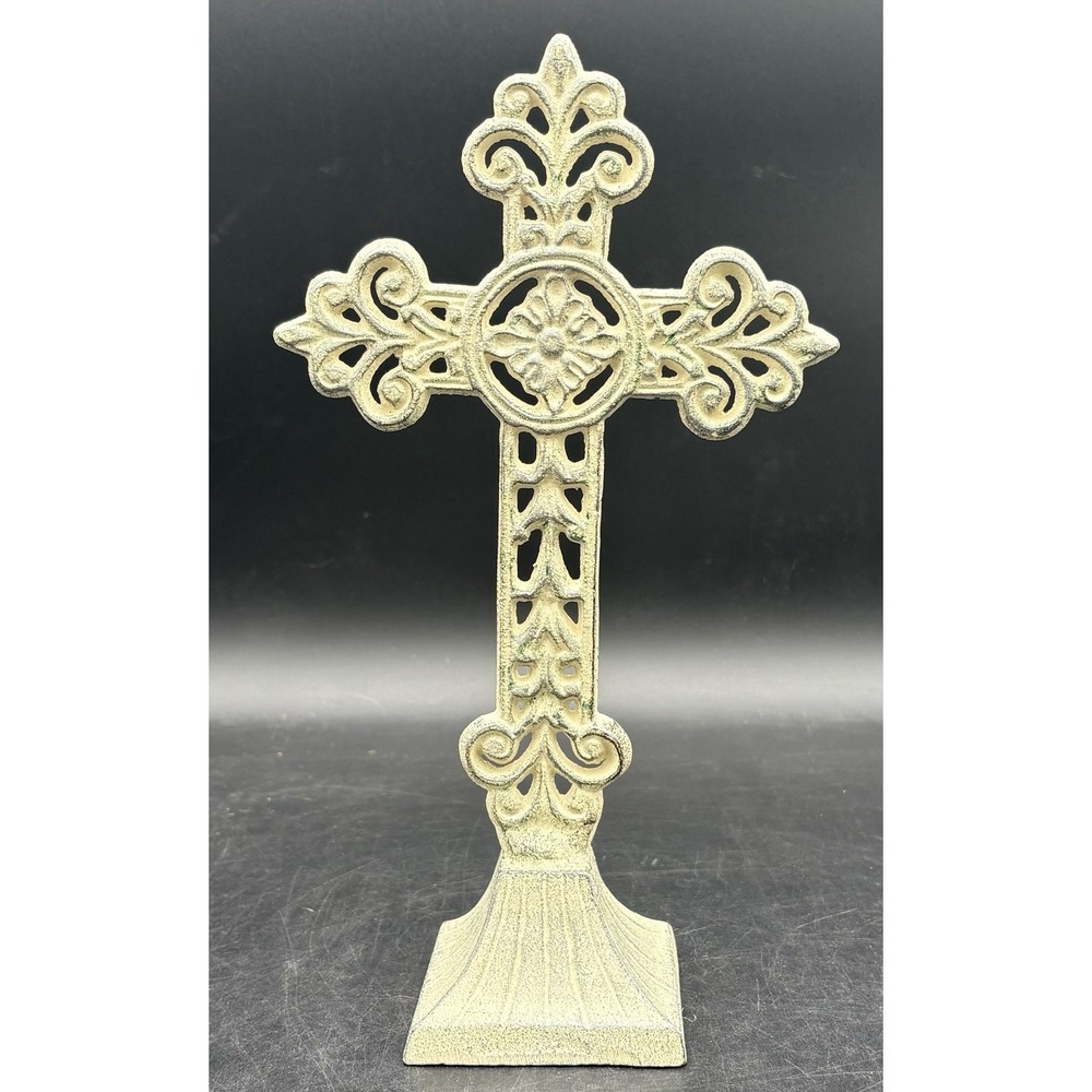 Vtg Iron Cross Jesus Calvary Christianity Home Decor